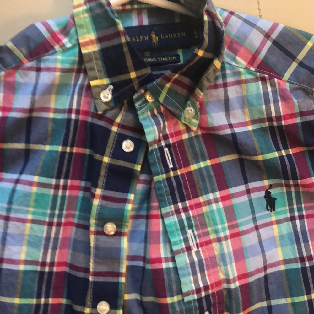 Long sleev polo dress shirt